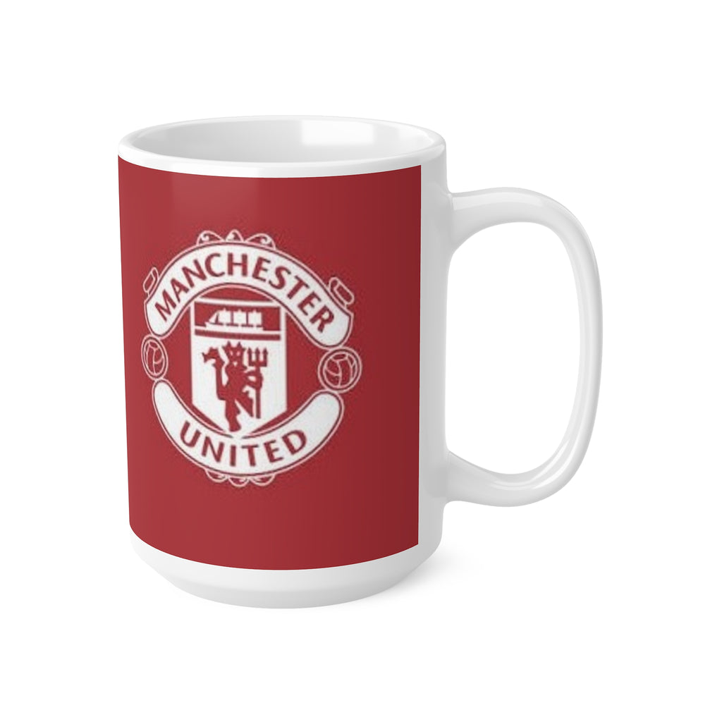 Manchester United Inspired Red Crest Ceramic Coffee Mug – 11oz & 15oz