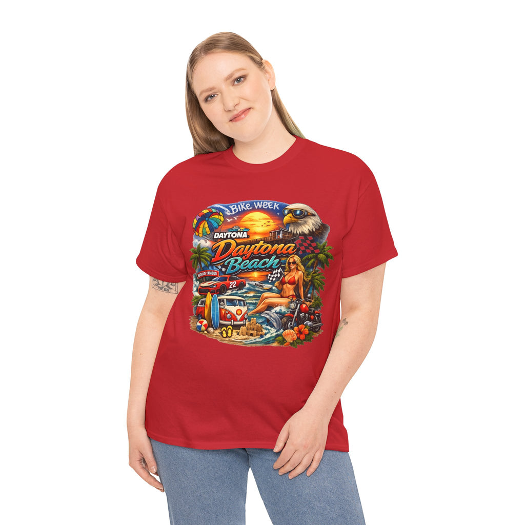 Daytona Beach Vintage Surf T-Shirt — Retro Sunset Palm Beach Tee
