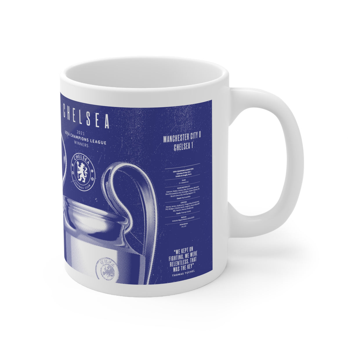 2021 Champions League Winners Programme Cover inspired Ceramic Coffee Mug — (11oz & 15oz)