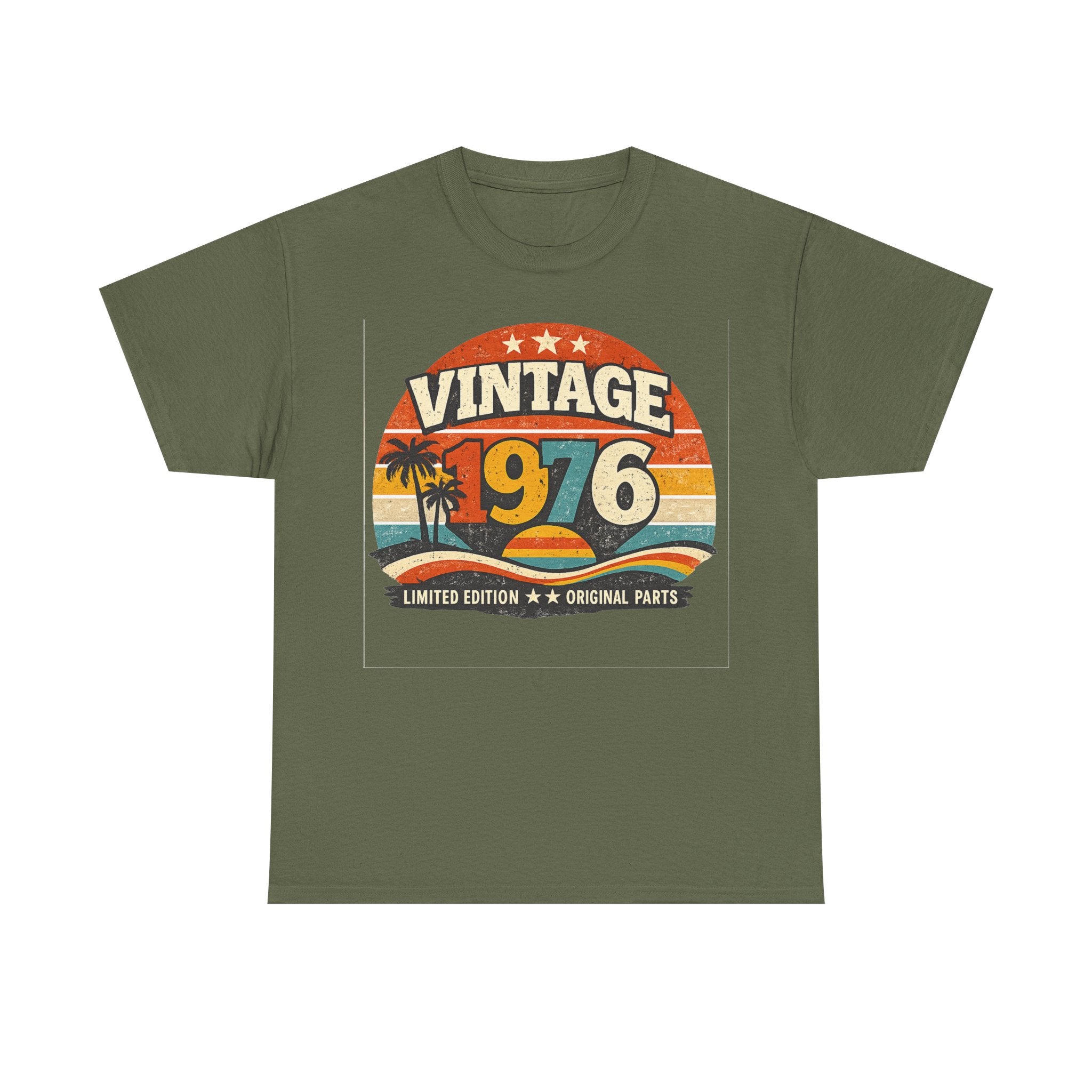 Vintage 1976 T-Shirt — Retro Beach Graphic "Vintage 1976" Birthday Tee