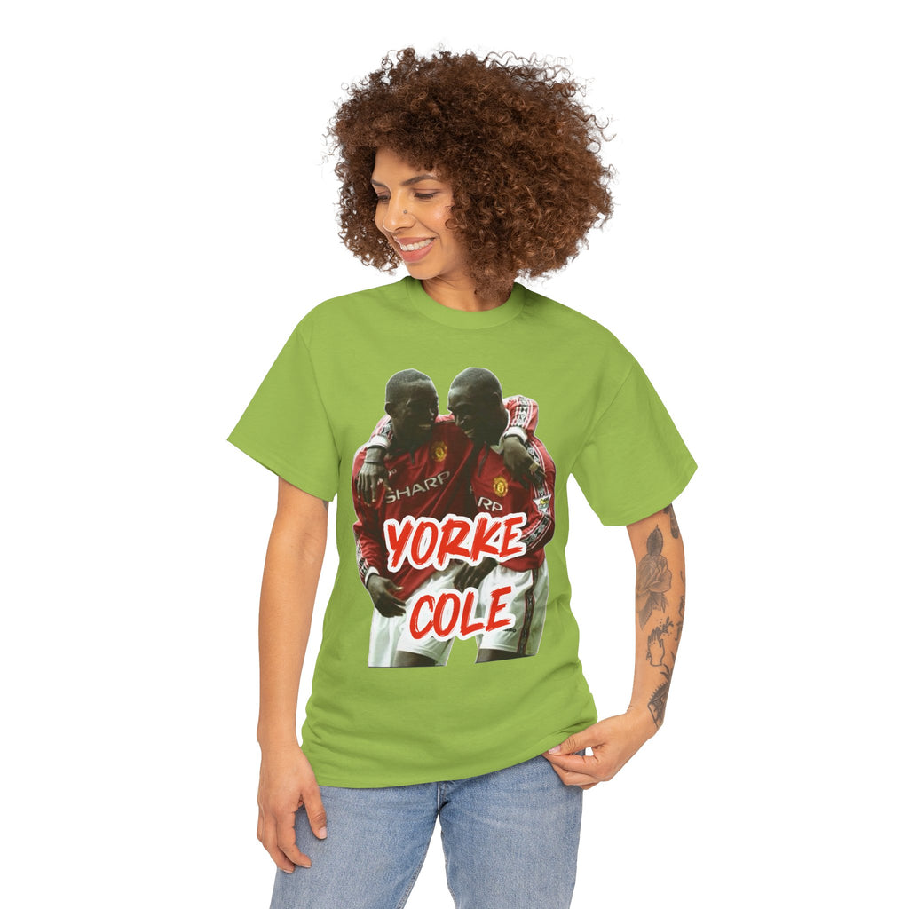 Yorke & Cole Manchester United Soccer Legends Graphic Tee — 'Yorke Cole' Retro Football Shirt