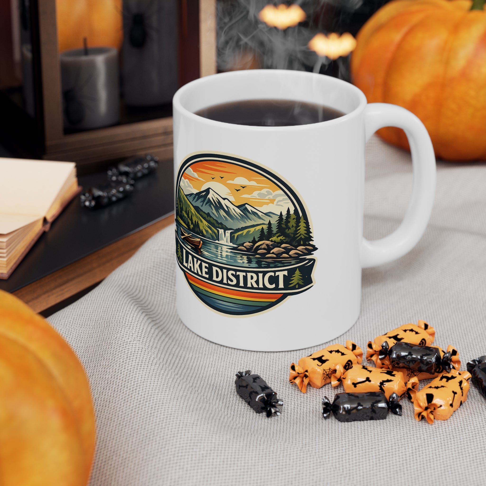 Lake District Coffee Mug — Scenic Mountain & Lake Camping Ceramic Cup (11oz, 15oz)