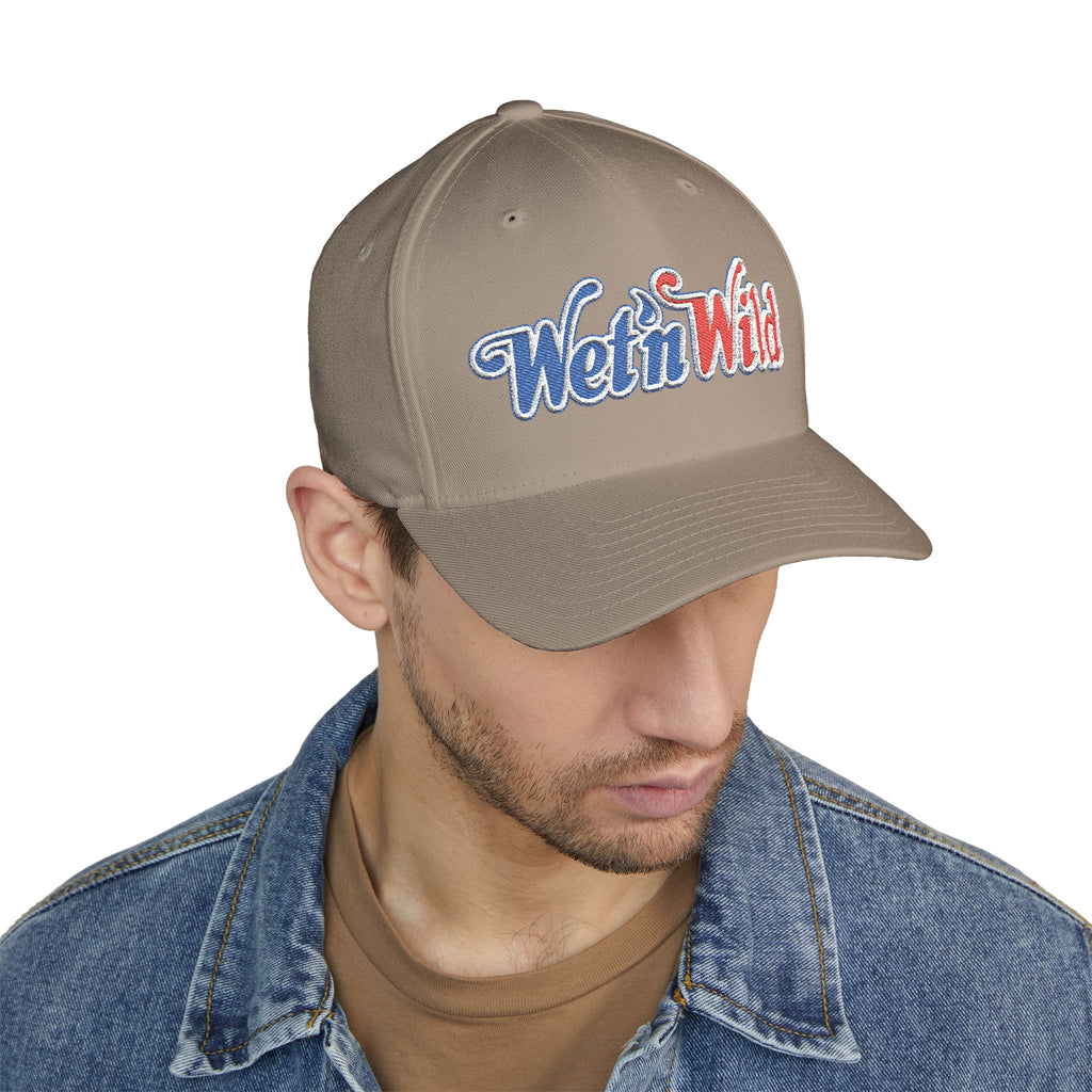 Wet 'n Wild Retro Embroidered Cap — Patriotic Red & Blue Retro Baseball Hat