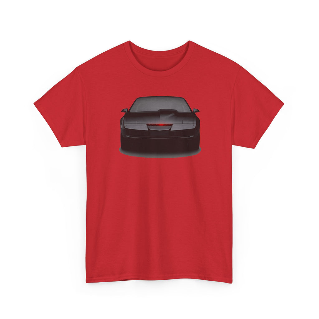 KITT-Inspired Retro Sports Car Tee — Front View Knight Rider Car Graphic Shirt
