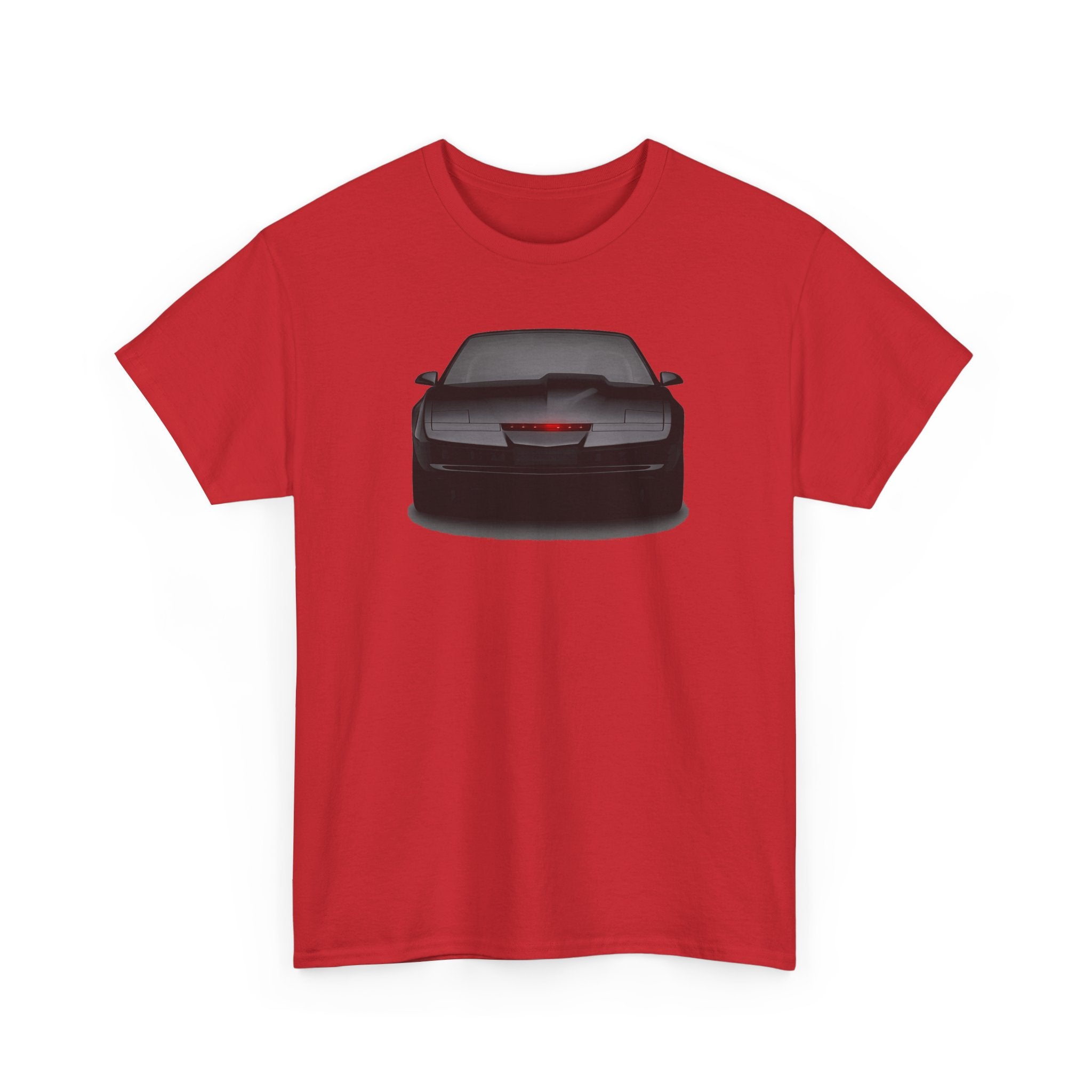 KITT-Inspired Retro Sports Car Tee — Front View Knight Rider Car Graphic Shirt