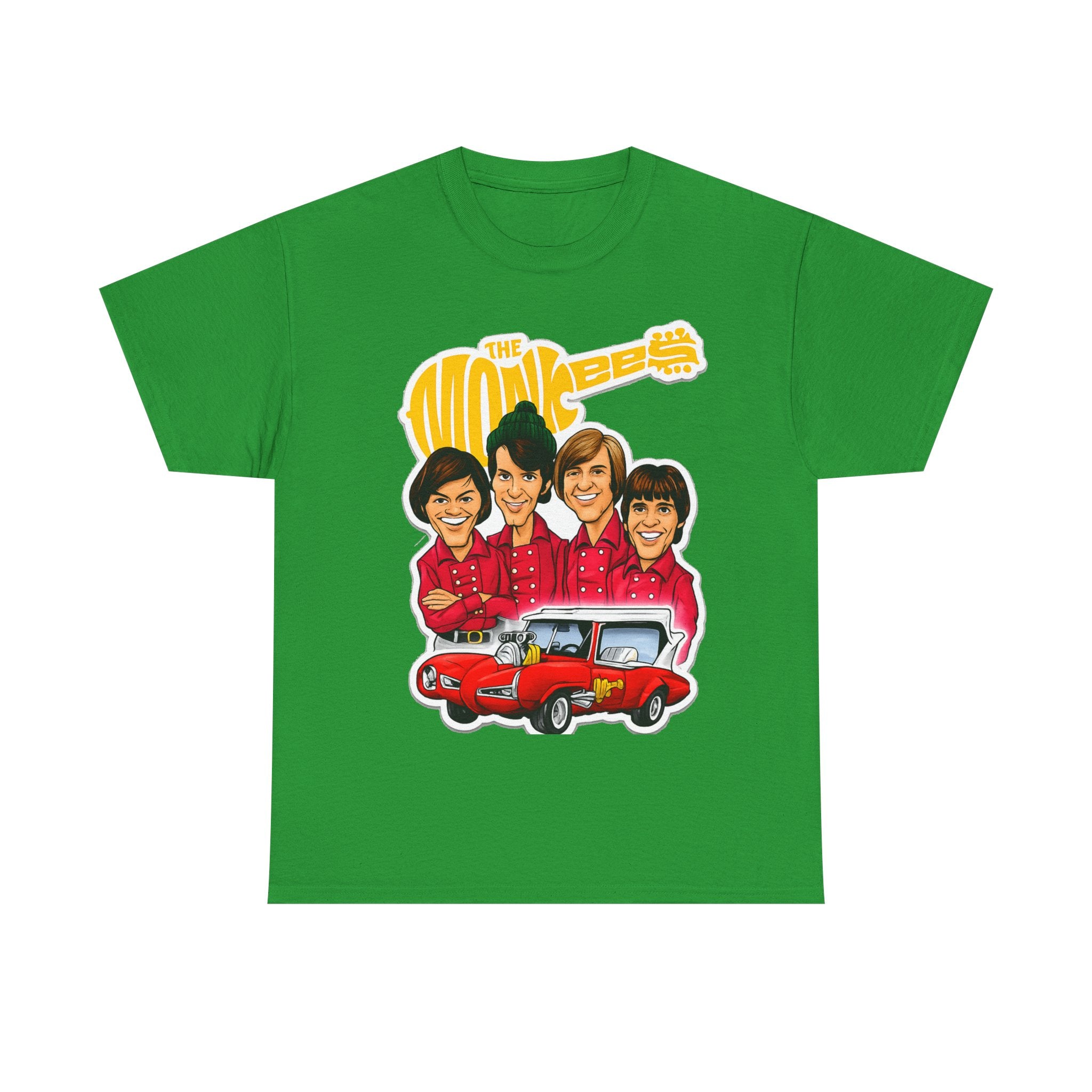 The Monkees Retro Band Tee — Colorful Car Cartoon Graphic