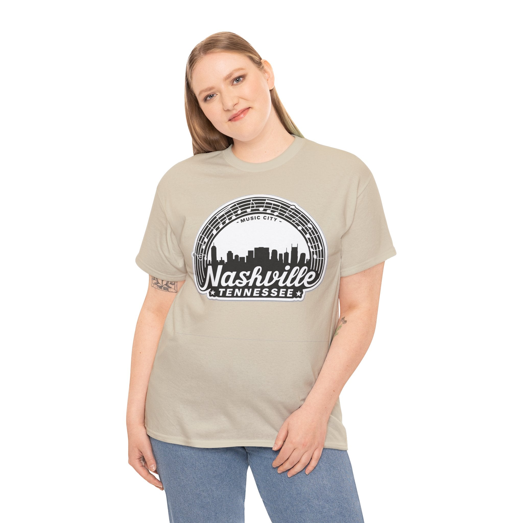 Nashville Tennessee Skyline Tee — Retro Music City Graphic Shirt