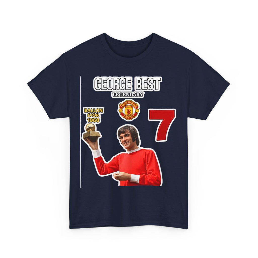 George Best Manchester United #7 Vintage Soccer T-Shirt – Ballon d'Or Tribute
