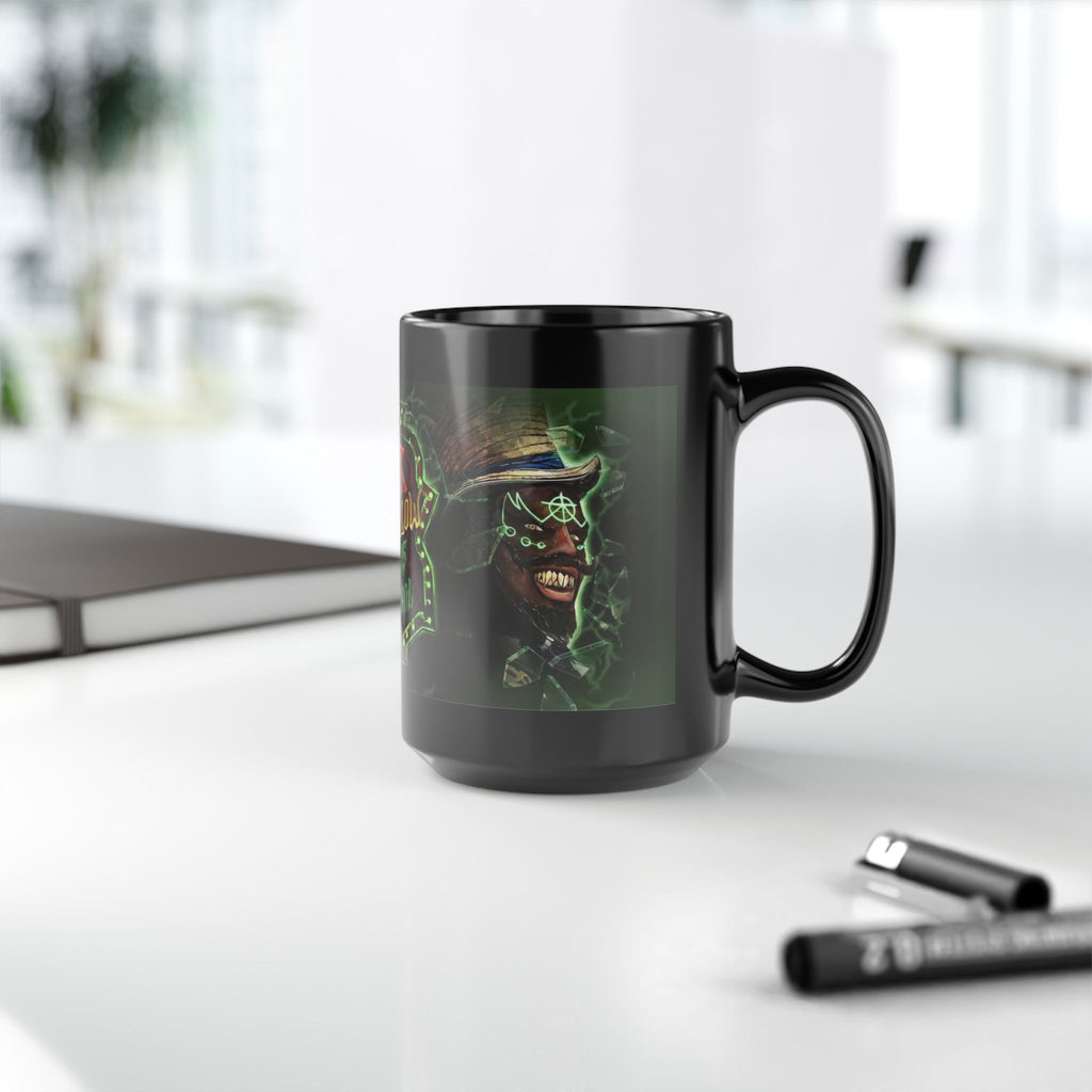 Black Ceramic Mug — 'Jack & Oddfellow Chaos Control' Horror Gamer Coffee Cup