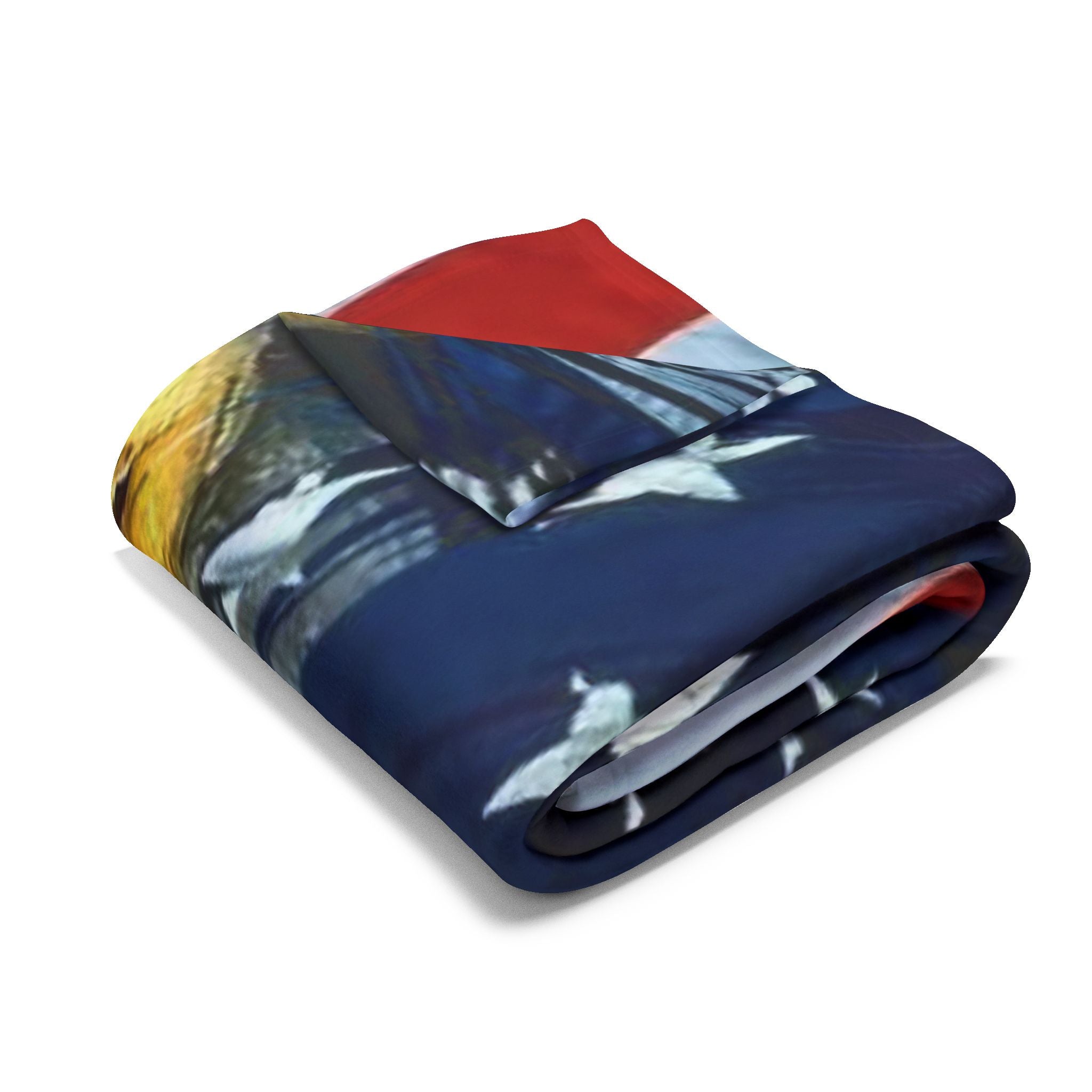 Patriotic Bald Eagle Fleece Blanket — American Flag Throw for 4th of July & Veterans
