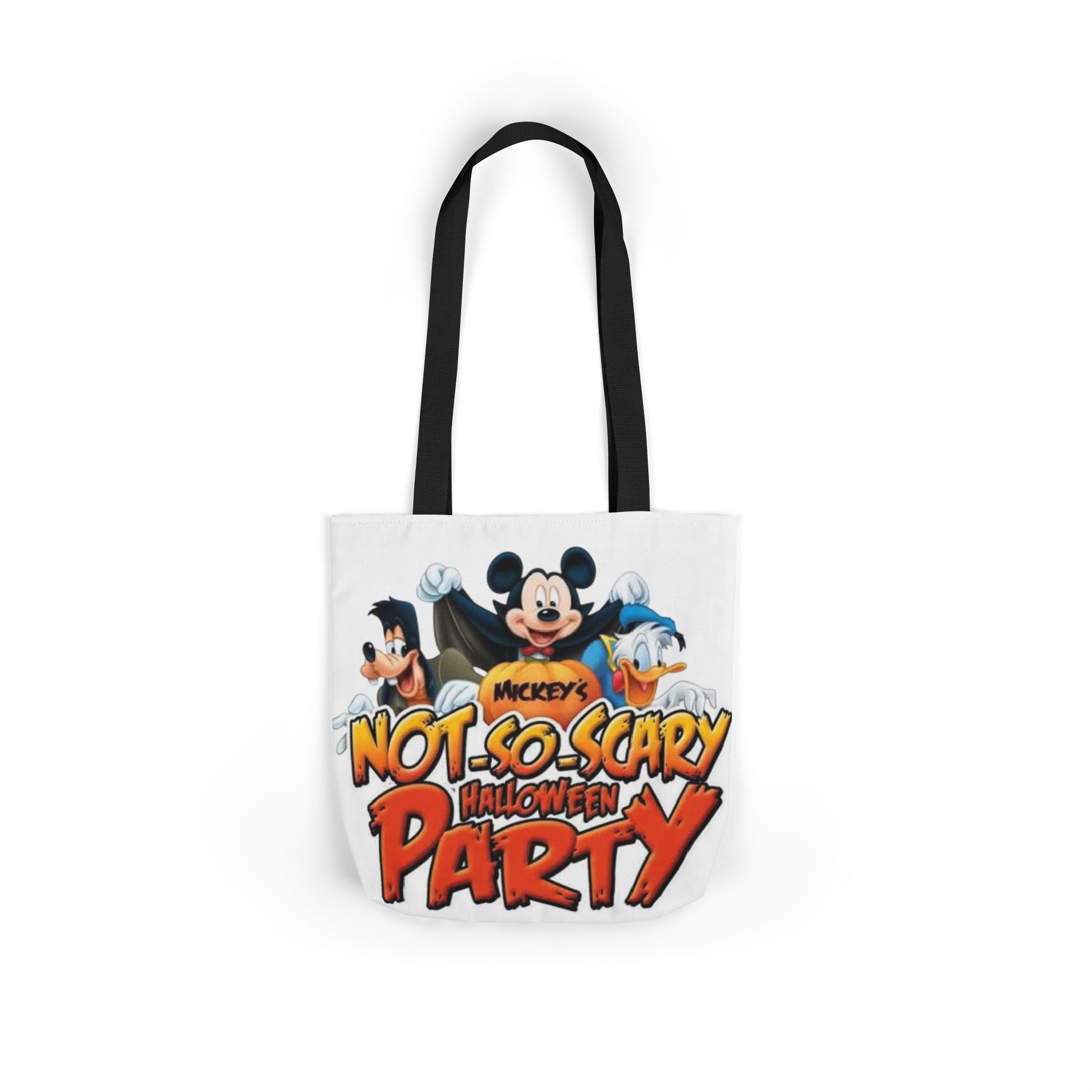 Halloween Party Canvas Tote Bag — "Not-So-Scary Halloween Party" Graphic