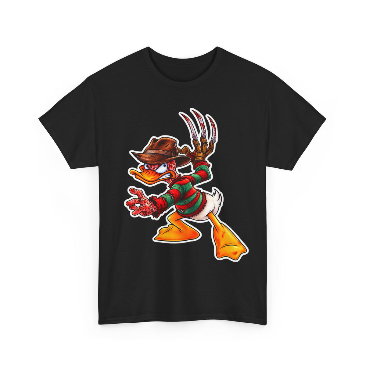 Horror Duck T-Shirt — Freddy-Inspired Creepy Duck Graphic Tee