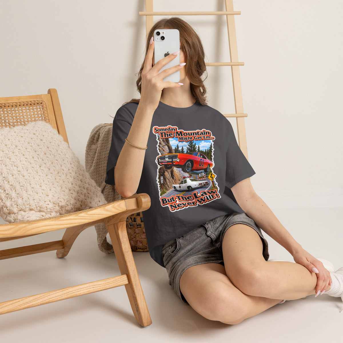 Dukes of Hazard Sometimes the Mountain Might Get ’Em But the Law Never Will Cotton T-Shirt