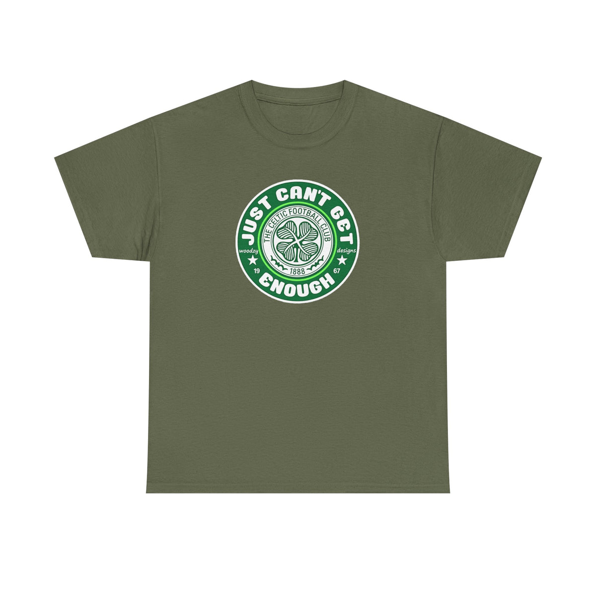 Celtic T-Shirt — "Just Can't Get Enough" Green Shamrock St. Patrick's Day Tee