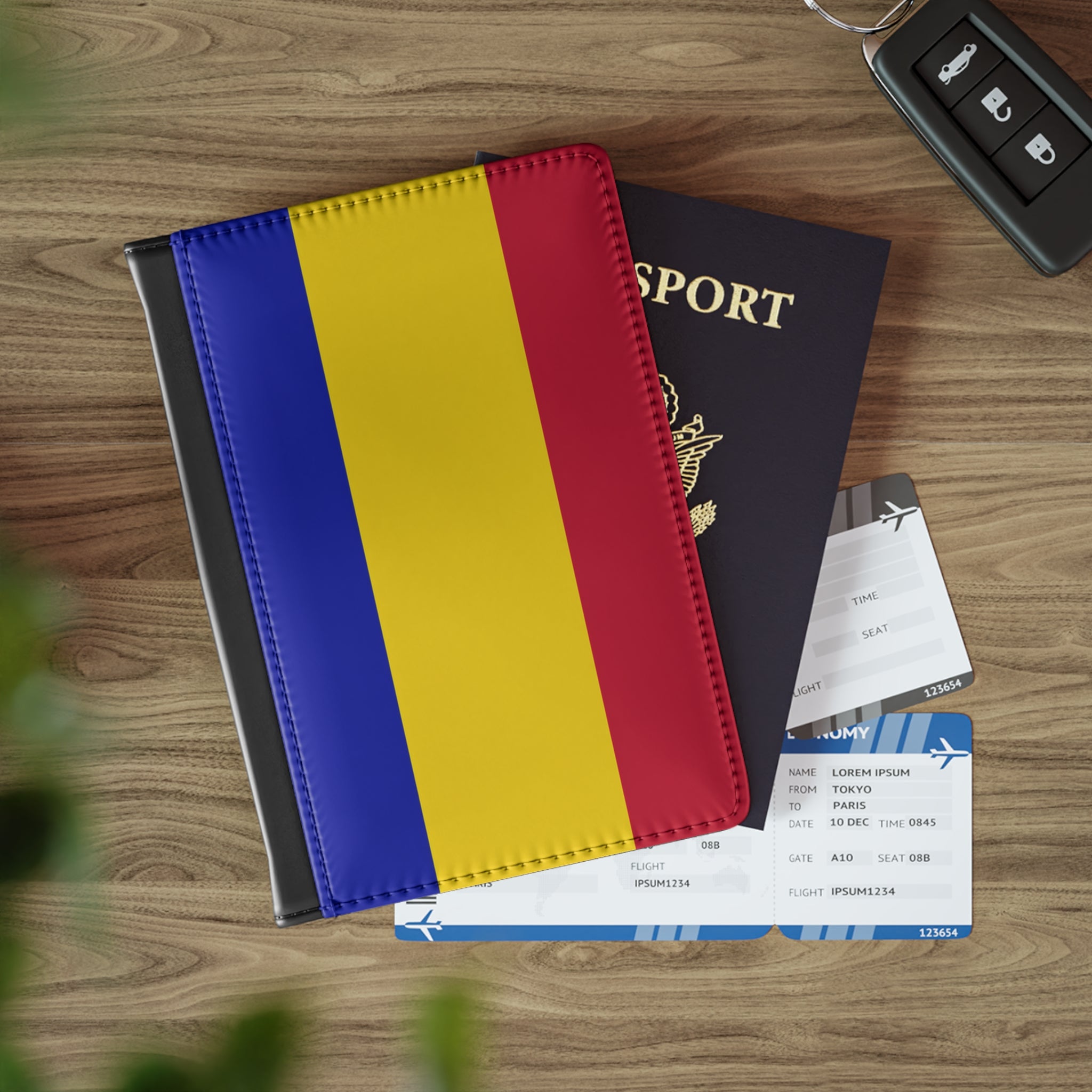 Romania Flag Passport Cover – Tricolor Travel Protector