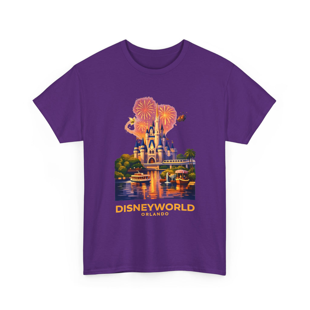 Disney World Castle Orlando Fireworks Cotton T‑Shirt