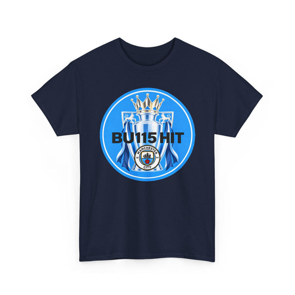 Manchester City Anti Premier League Charges Cotton T-Shirt — 'BU11SH1T' Blue Crown Football Shirt