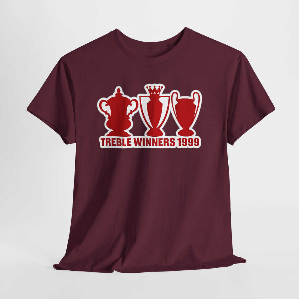 Manchester United Treble Winners 1999 Trophy Graphic Cotton T-Shirt
