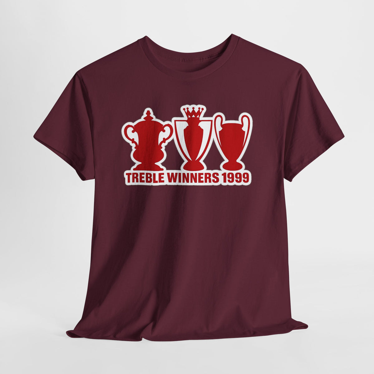 Manchester United Treble Winners 1999 Trophy Graphic Cotton T-Shirt