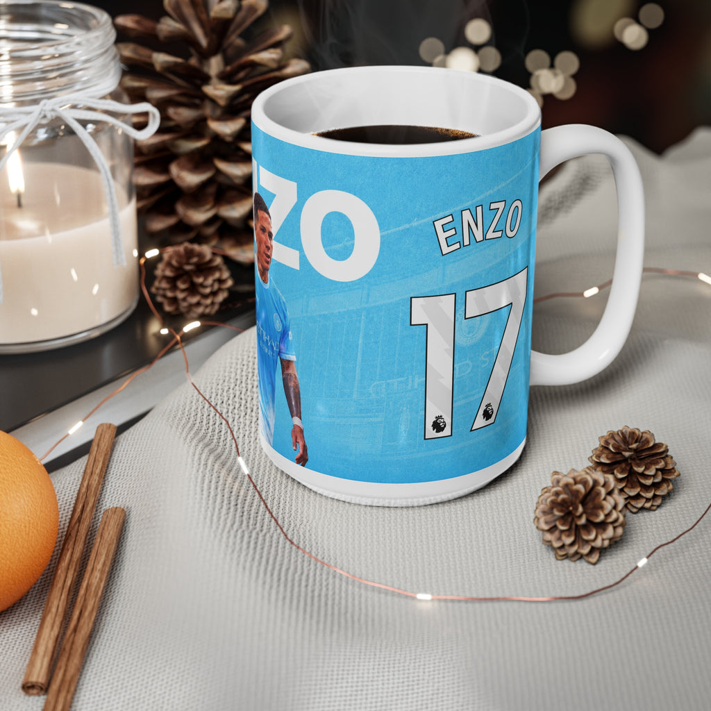 Enzo Fernandez Manchester City Ceramic Mug — ENZO 11oz & 15oz