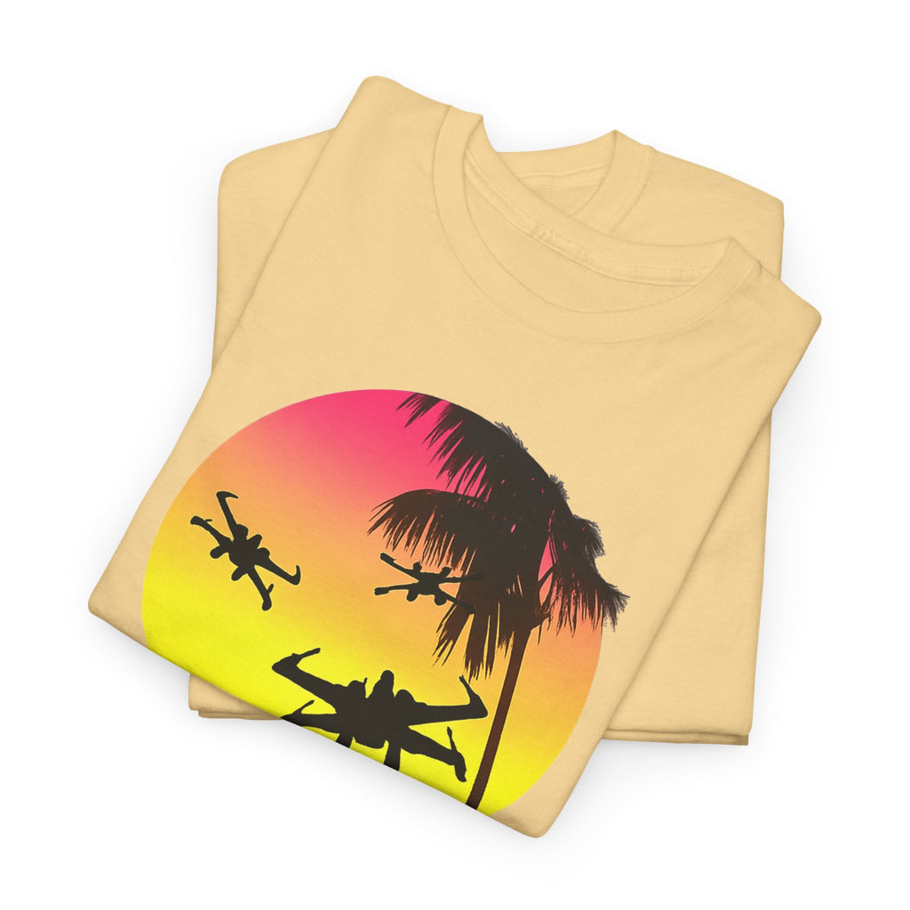 Star Wars X-Ring Sunset Beach Plane T-Shirt