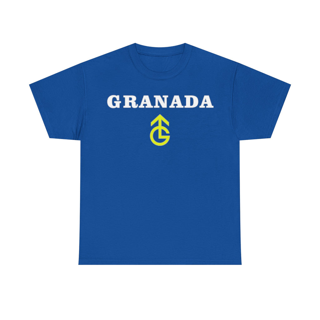 Granada TV Logo T-Shirt - Vintage Collegiate Tee with Yellow Emblem