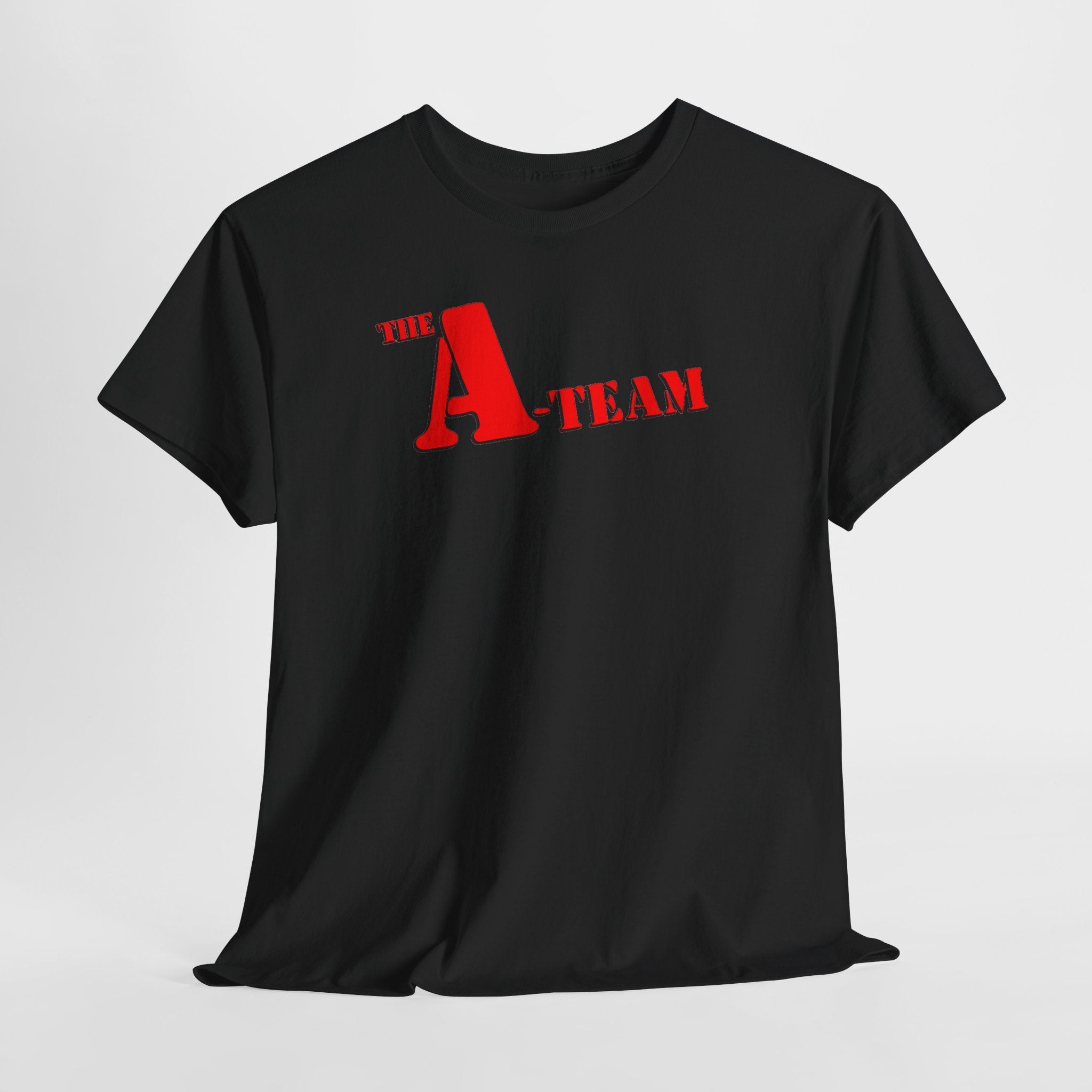 A-Team Graphic Tee — Retro Red Logo Vintage Crew T-Shirt
