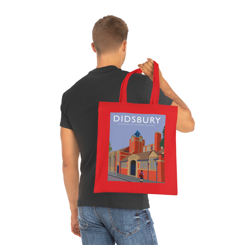 Elm Grove Didsbury C of E Primary School Vintage Travel Tote — Retro Illustrated Cotton Shopper Bag