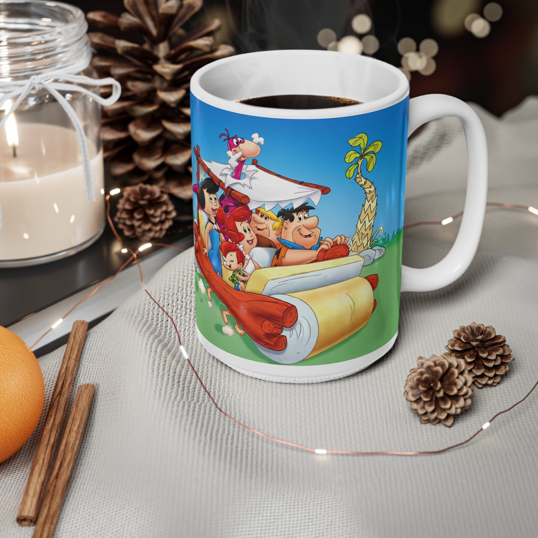 Flintstones Cartoon Ceramic Coffee Mug – Classic TV Family 11oz & 15oz