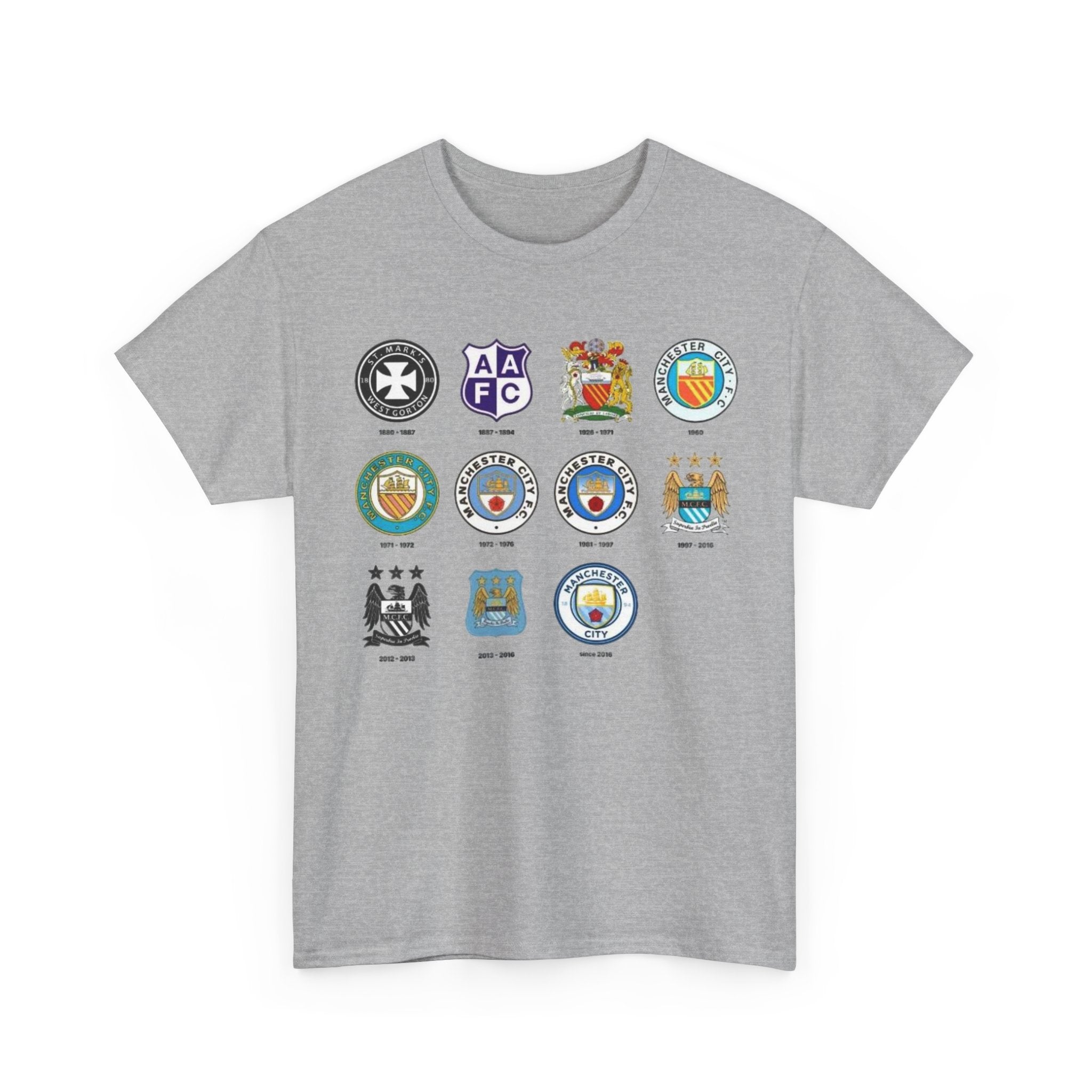 Manchester City Football Club Crest Inspired Tee — Classic Soccer Logos Graphic T‑Shirt