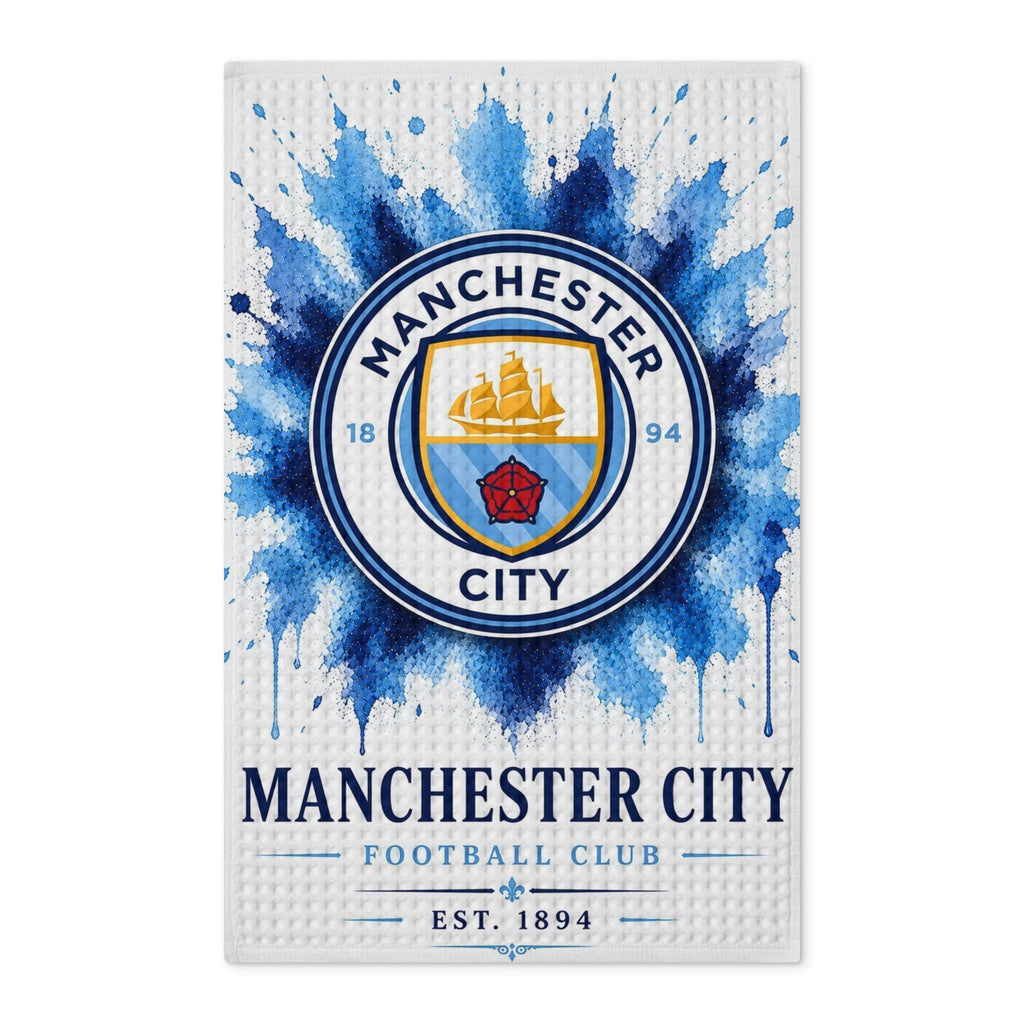 Manchester City Waffle Tea Towel – Double-Sided Football Club Kitchen Towel