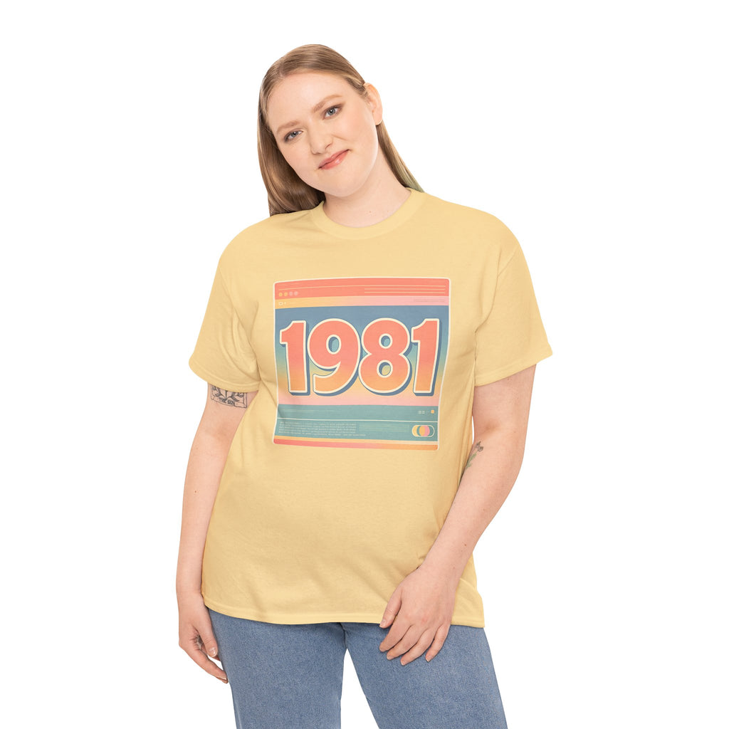 Vintage 1981 Retro Tee — 40th Birthday Gift Shirt