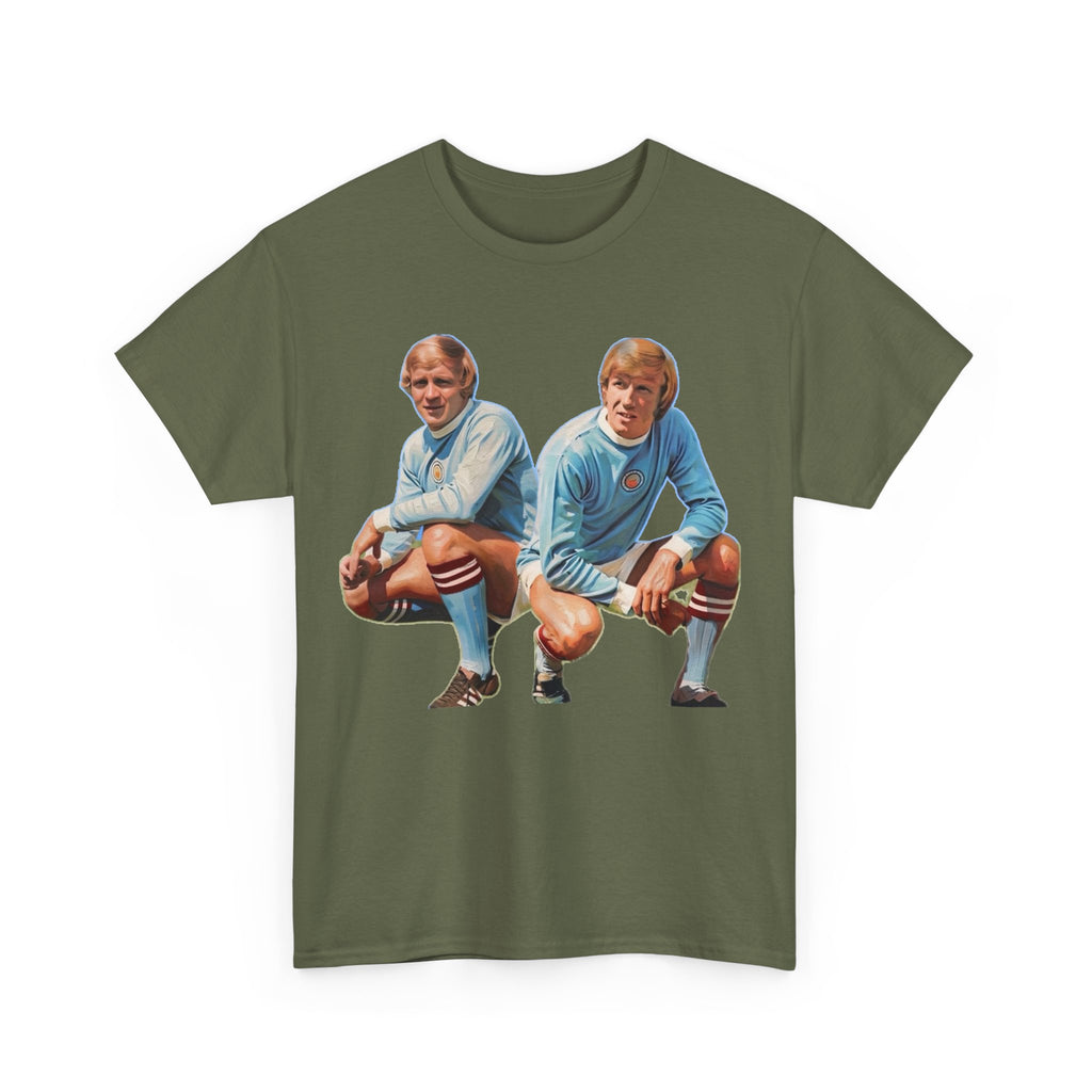 Franny Lee and Colin Bell Manchester City Retro Soccer Players T‑Shirt — Vintage Football Graphic Tee