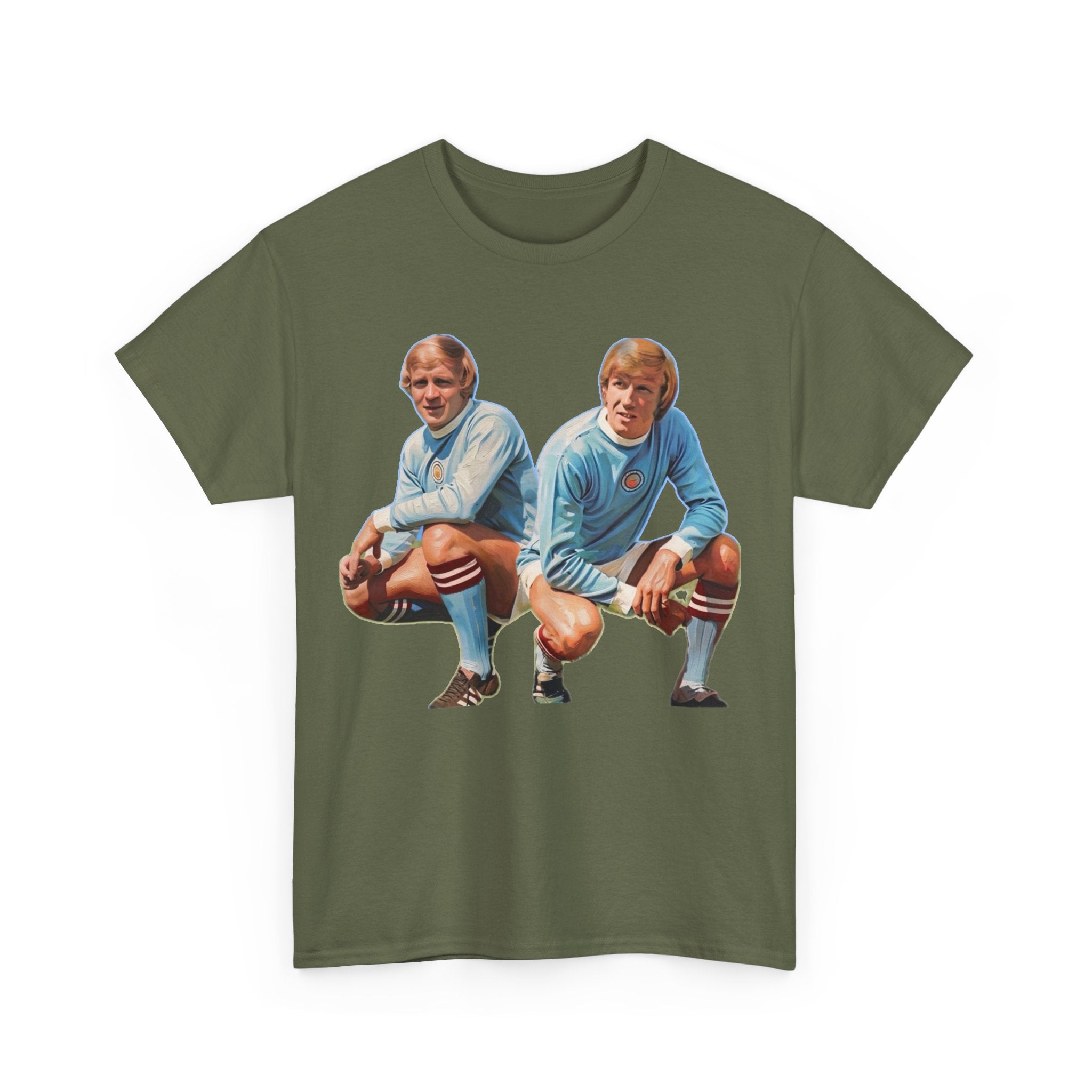 Franny Lee and Colin Bell Manchester City Retro Soccer Players T‑Shirt — Vintage Football Graphic Tee