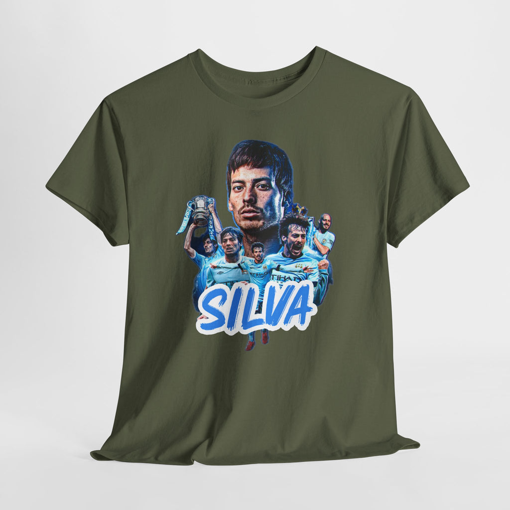 David Silva Manchester City Soccer Tee — Classic Player Portrait Football Shirt