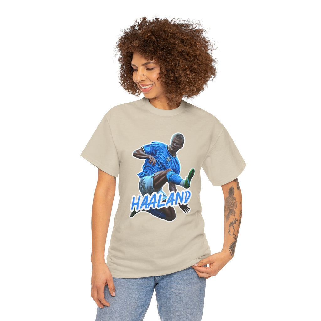 Erling Haaland Manchester City Soccer T‑Shirt – Dynamic Action Graphic Tee
