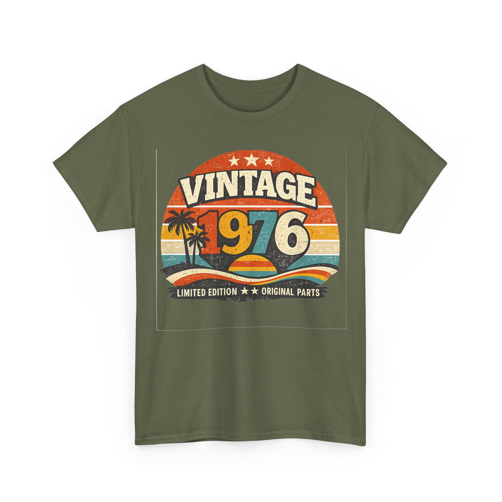 Vintage 1976 T-Shirt — Retro Beach Graphic "Vintage 1976" Birthday Tee