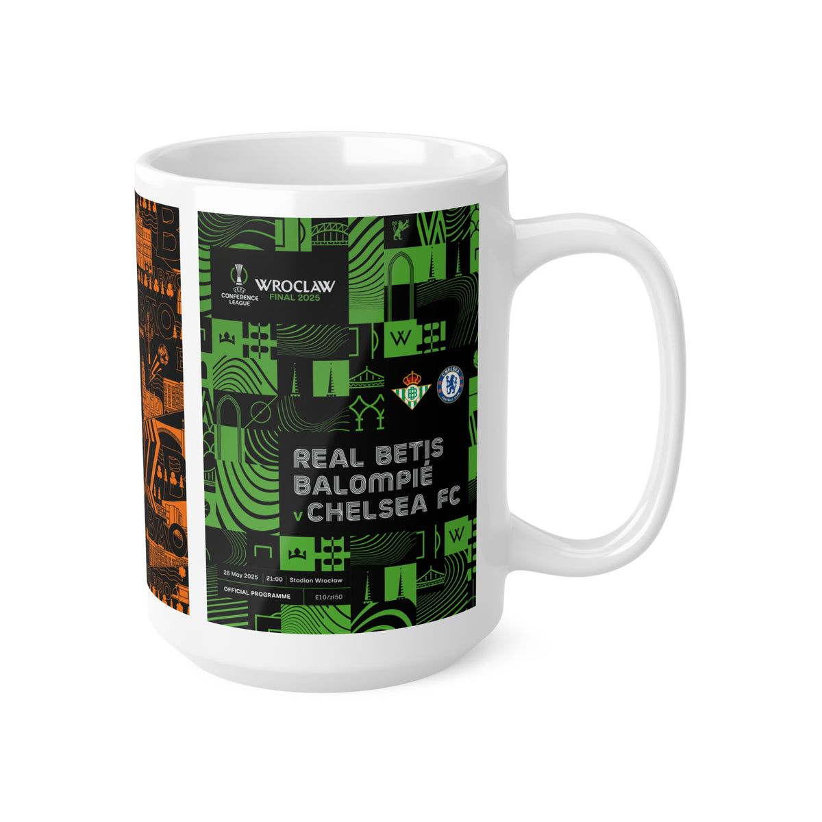 2025 UEFA Finals Programme Covers Inspired Ceramic Coffee Cup (11oz/15oz)