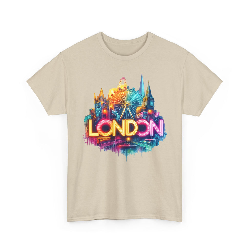 London Skyline Tee — Colorful Neon London Landmark T-Shirt