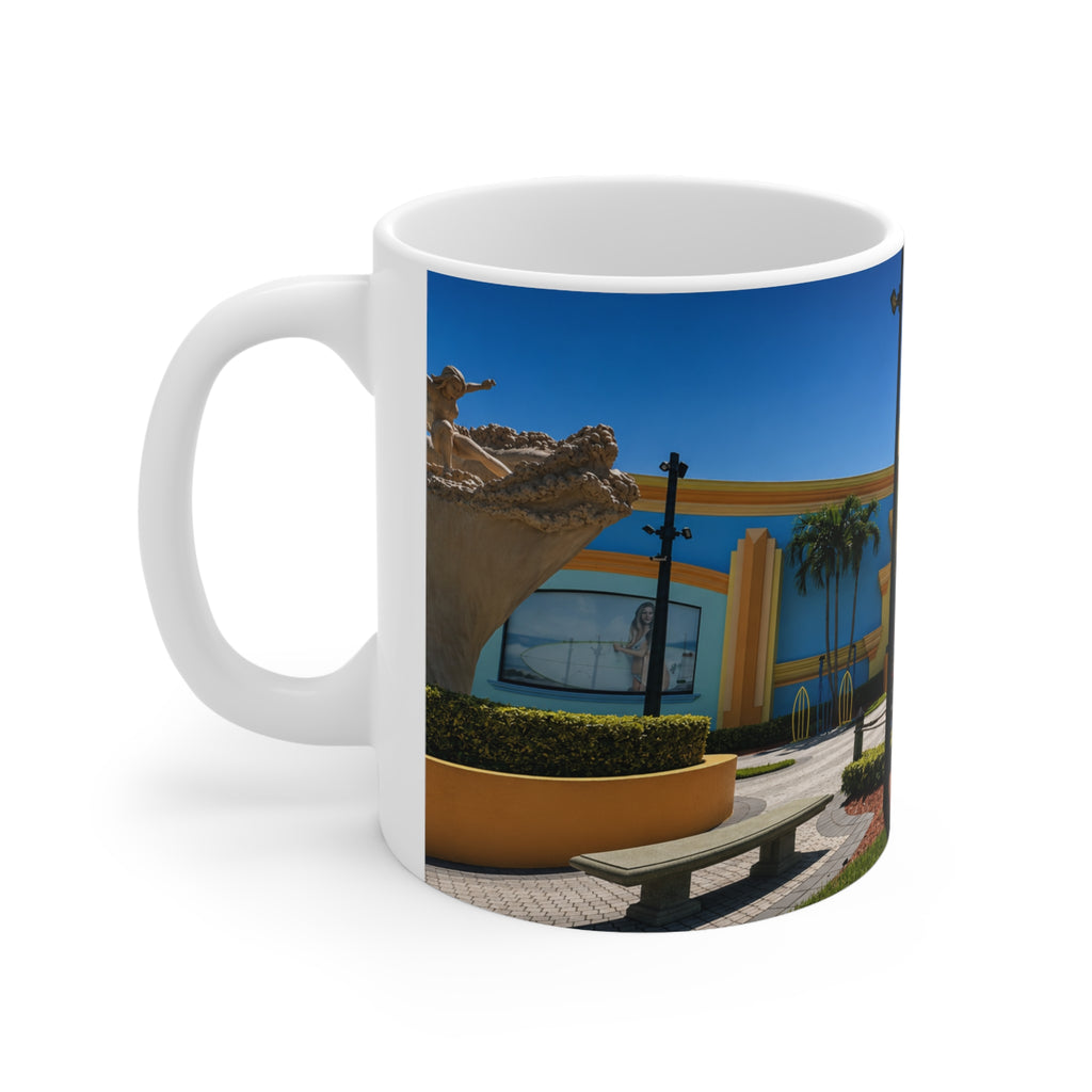 Ron Jon Cocoa Beach Photo Mug — Colorful Vacation Ceramic Coffee Cup (11oz & 15oz)