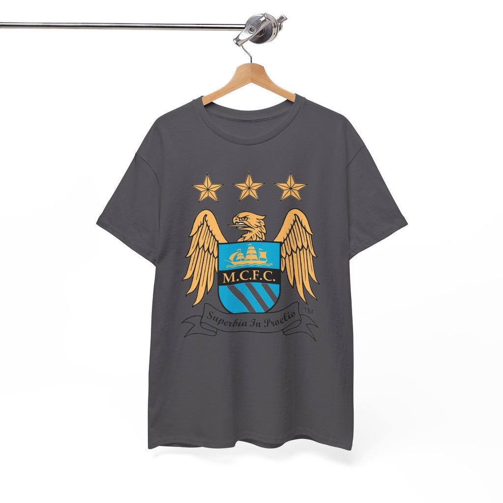Manchester City Retro Club Crest T‑Shirt — MCFC Vintage Style Club Emblem Tee