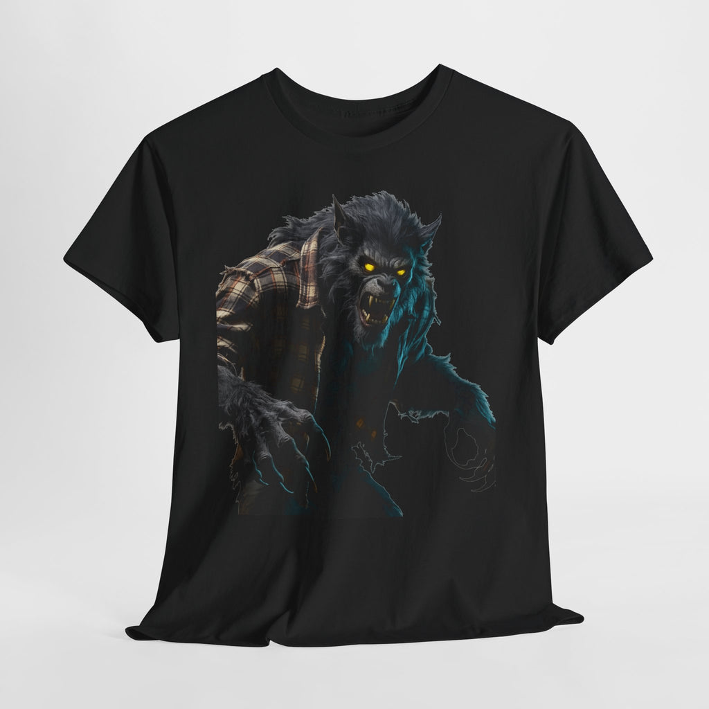 Werewolf Graphic Tee — Glowing Eyes Horror T‑Shirt