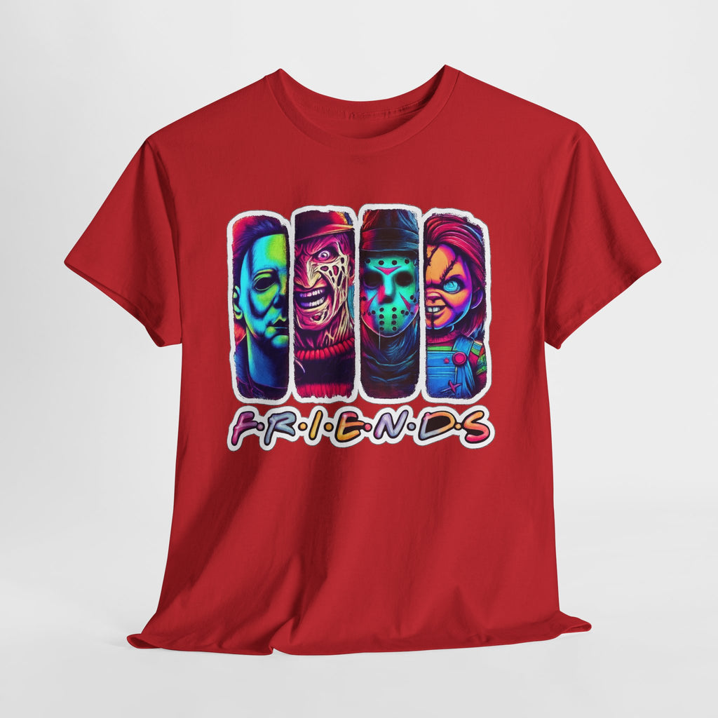 Halloween Horror Icons "Friends" T-Shirt — Neon Retro Slasher Tee