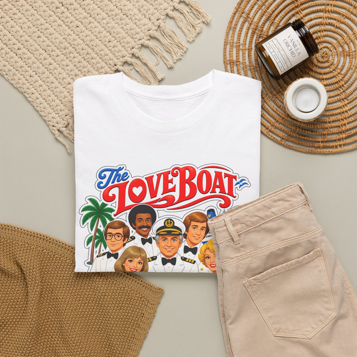 The Love Boat Crew Cotton T-Shirt — Retro TV Cruise Logo Tee