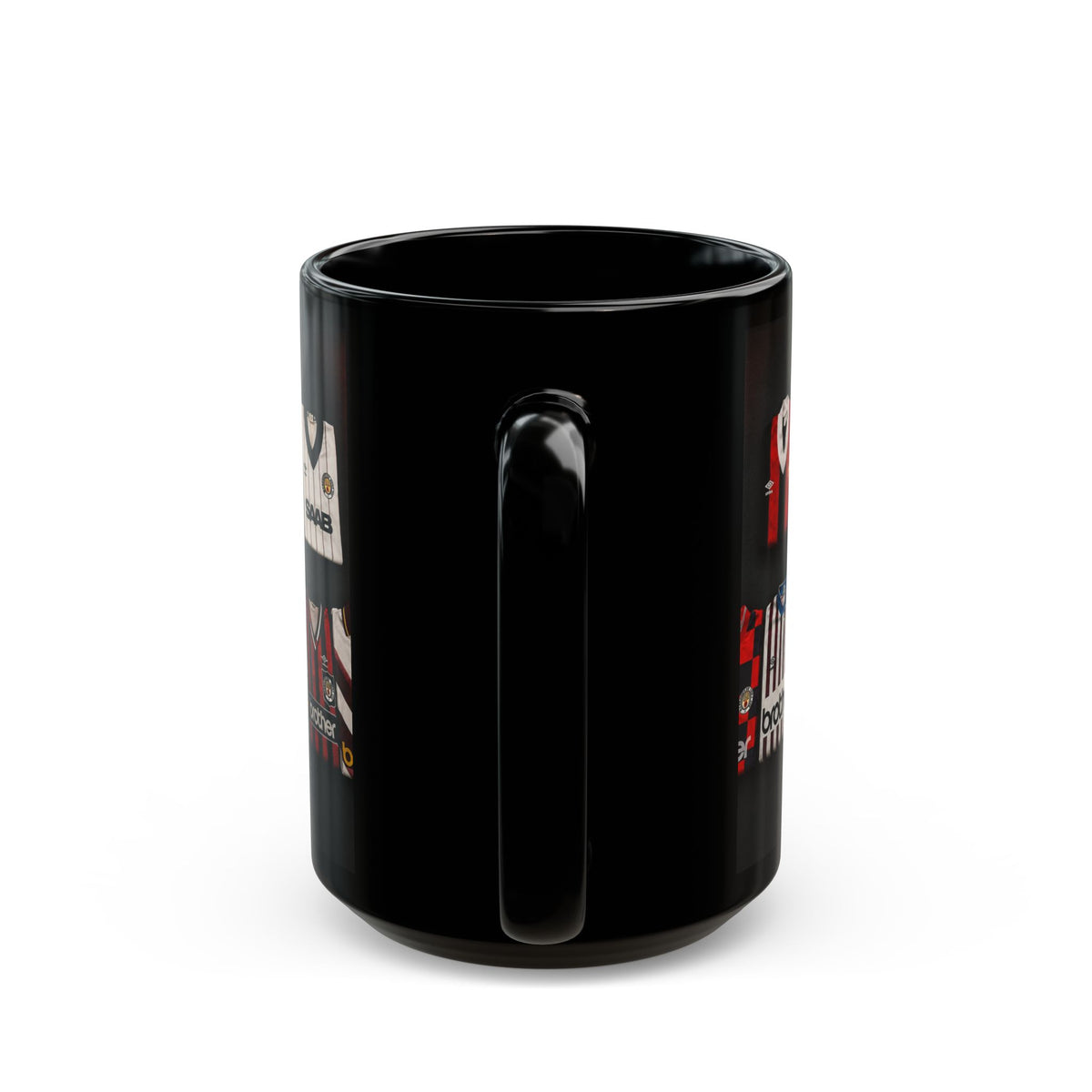 Manchester City Retro Away Football Kit Collage Mug — Vintage Soccer Jersey Coffee Cup (11oz/15oz)