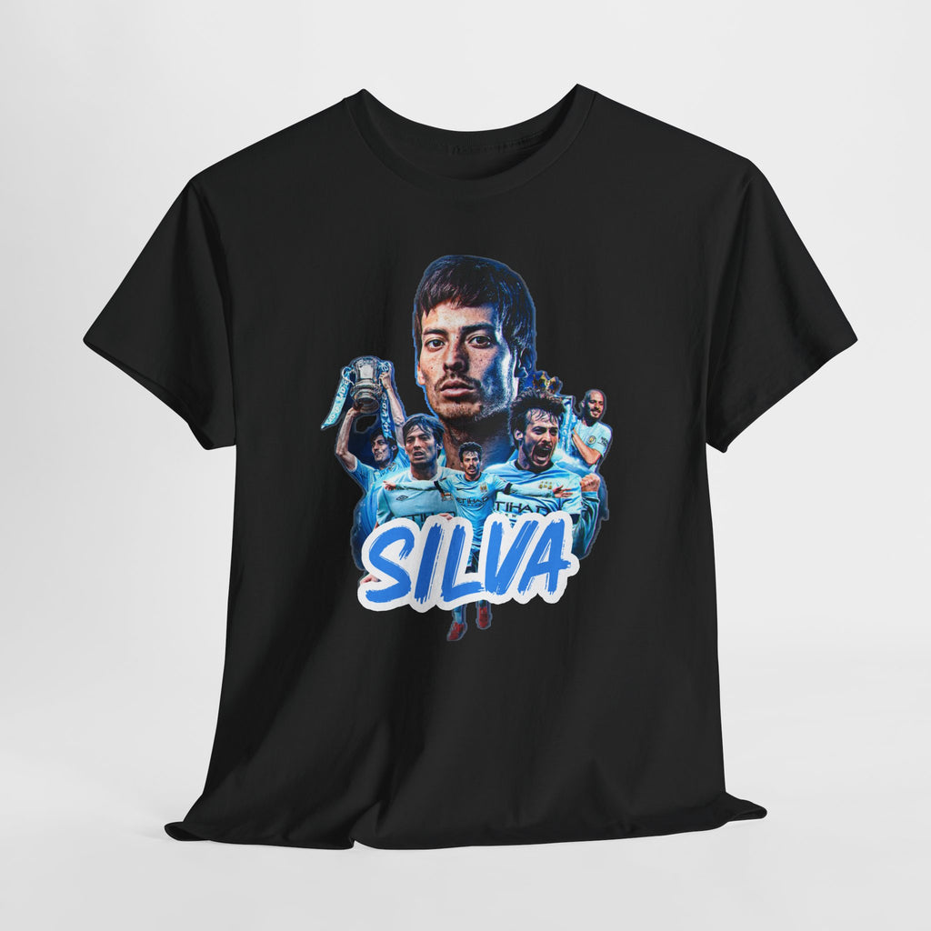 David Silva Manchester City Soccer Tee — Classic Player Portrait Football Shirt