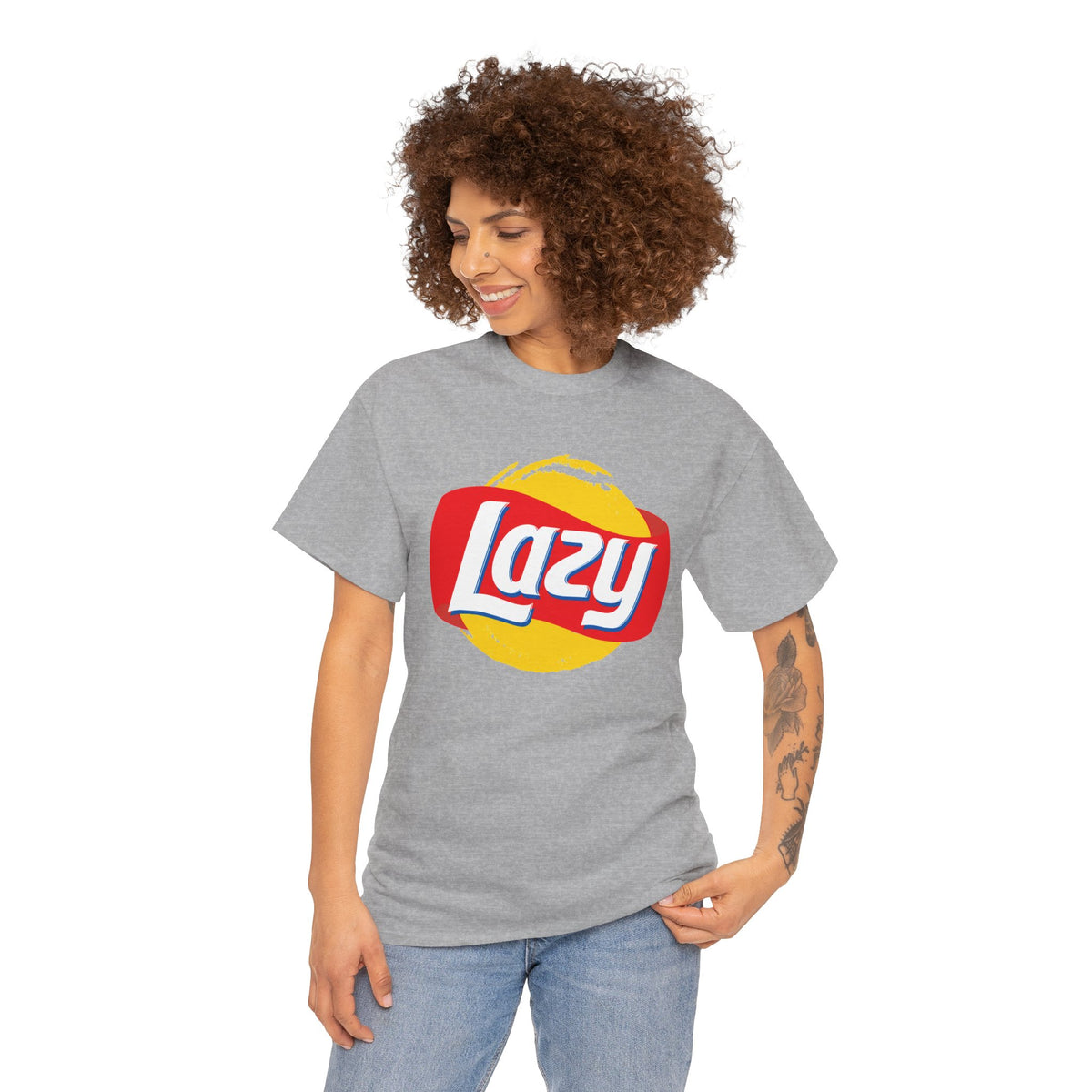 Lazy Logo T‑Shirt — Retro Snack-Inspired Graphic Tee