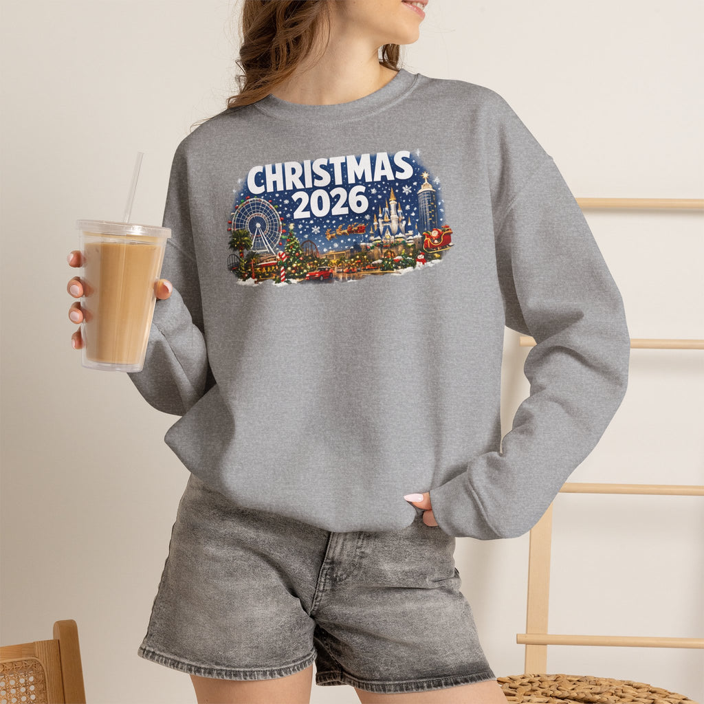 Christmas 2026 Holiday Sweatshirt – Festive Winter Cityscape Crewneck