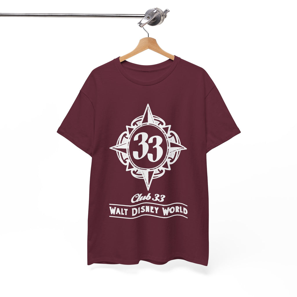 Club 33 Walt Disney World Inspired Cotton T-Shirt — Vintage Compass Logo Tee