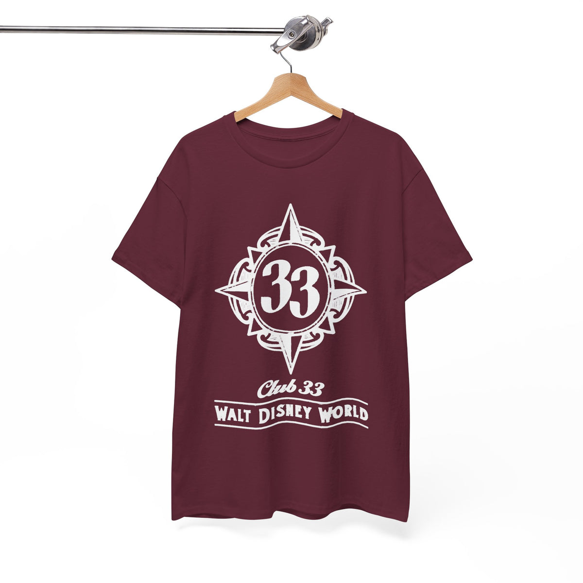 Club 33 Walt Disney World Inspired Cotton T-Shirt — Vintage Compass Logo Tee